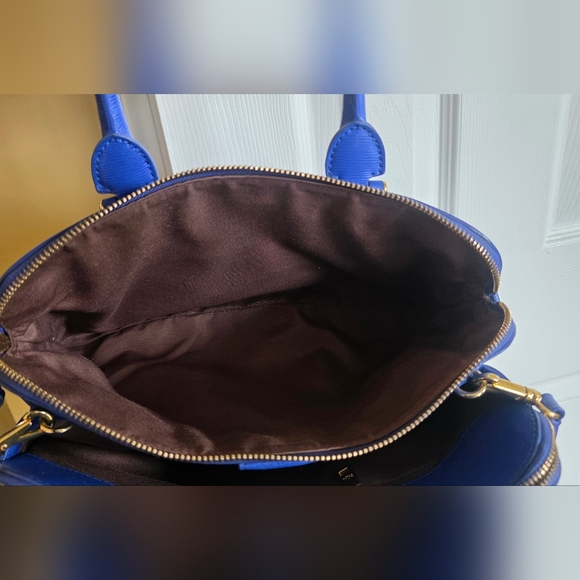 GUC Ralph Lauren Saffiano Leather Work Tote Royal Blue - Picture 7 of 10